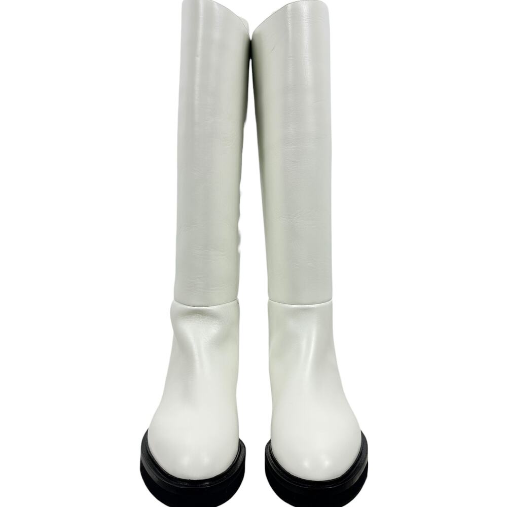 New Khaite Derby Leather Riding Boots Knee Hight White Size 39 - Picture 4 of 9